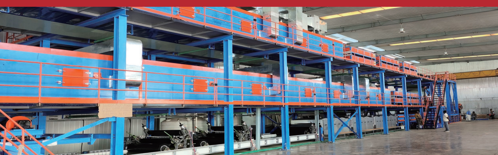 Ligne de production de cuisson double en aluminium à revêtement triple couleur