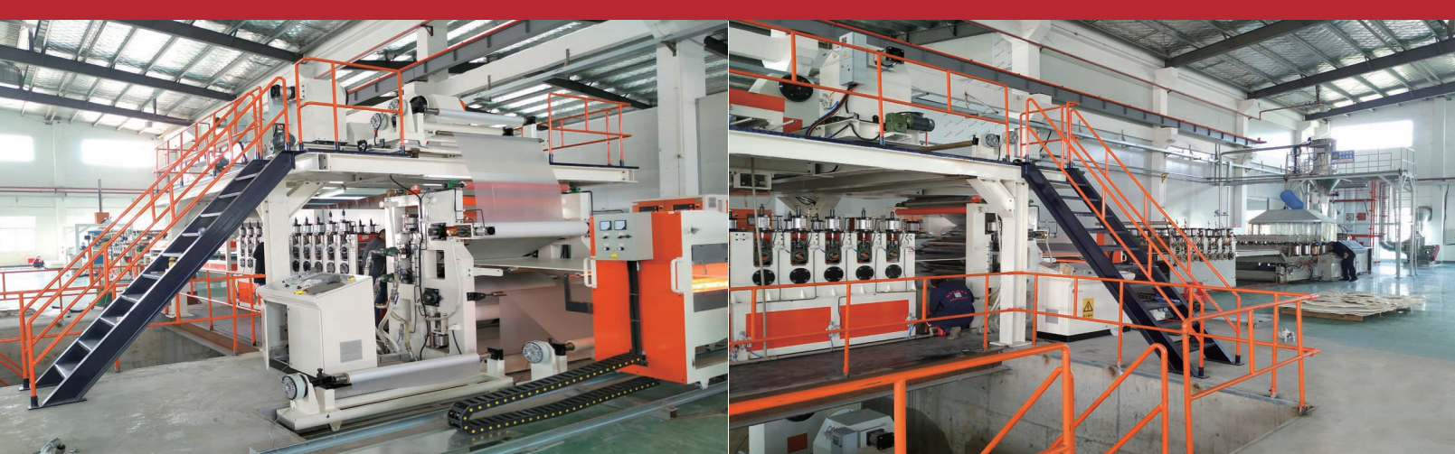 Ligne de production de panneaux composites en PVC